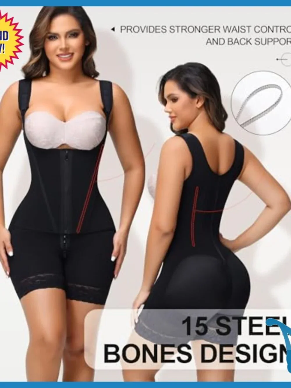 X-Small Shapewear Bodysuit Tummy Control Postpartum Compression Garment
